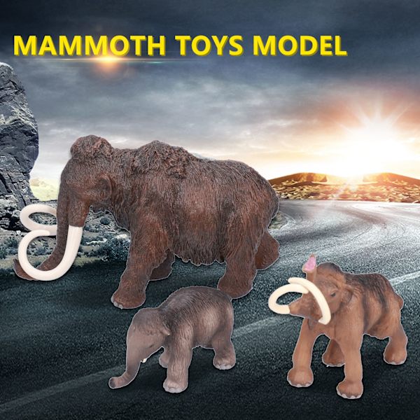 Mammoth modell simulering staty realistisk plast mammut djur samling leksak gåva