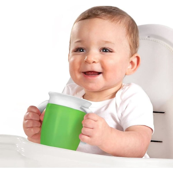 Baby Treningskopper Sett med 2 240ml Grønn og Blå