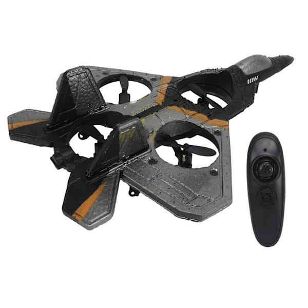2,4 GHz Børns RC Glider Model LED Lys Stabil Flyvning Fjernbetjening Flyvemaskine Legetøj med Propeller Sølv 3 Batterier