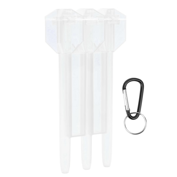 Universal Portabel Dart Box ABS- case 3-hylsa Förvaring W/Aluminium Legering Häng SpänneTransparent