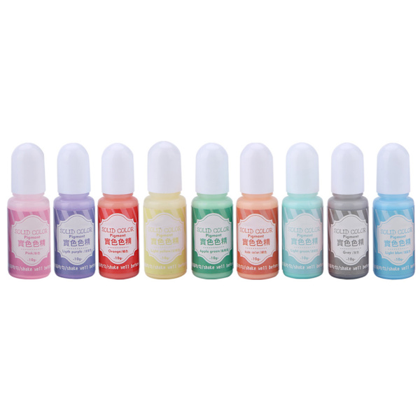 9 färger 10g Epoxi UV-harts Färgfärg Färgämne Pigment Gör-det-själv konsthantverk (#A)
