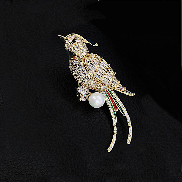 Kristalli Hummingbird Rinnassa Kiinnitettävä Koru - Elegantti Strassinen Pinni Naisille ja Tytöille
