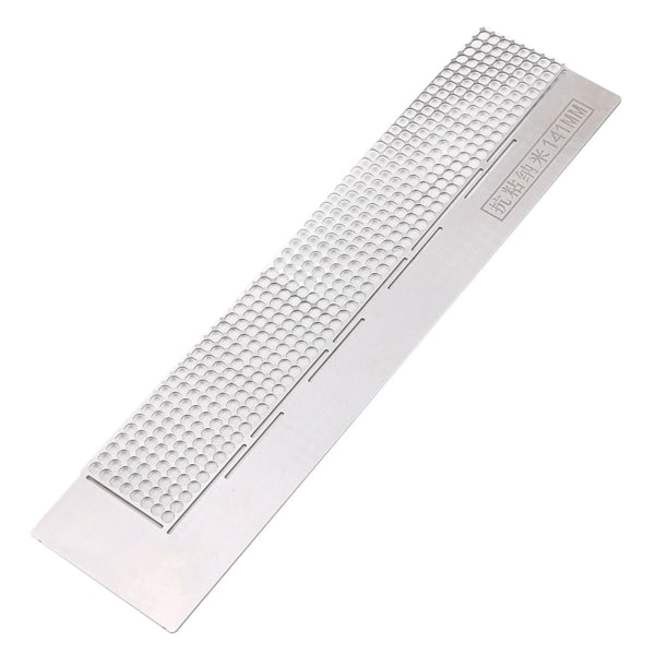 Enkeltrækket punkt diamantlineal harpiks DIY håndlavet diamantmaling Fix Tool Accessories (400 huller Single Row Point Diamond Lineal)