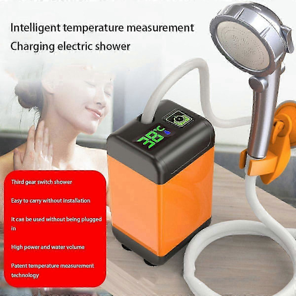 Utomhus 7800Mah Elektrisk Duschpump IPX7 Vattentät med Digital Display kompatibel med Resor Strand Husdjur Vatten