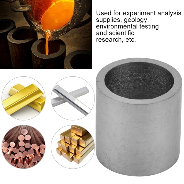 Pyrolyse grafittdigel metall flytende smelteverktøy for geologi eksperimentanalyse 5ML diameter 25x høyde 25mm