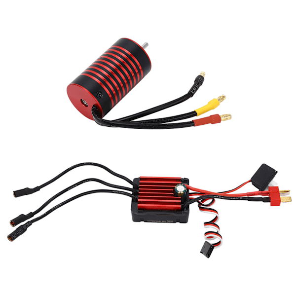 2845 Borstlös motor 35A ESC-kit 4P 12 slits stor vridmoment kopparspolmotor ESC-set för 1/12 1/14RC 3700KV