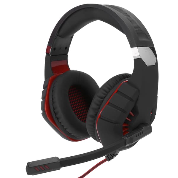 Kablet Gaming Headset LED Lysende Hovedtelefon med Støjreducerende Mikrofon 3.5mm+USB