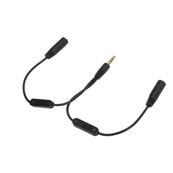 Par hörlursadapterkabel Stereo 3,5 mm till dubbel stereo hona 1 till 2 hörlursadapterkabel med switch