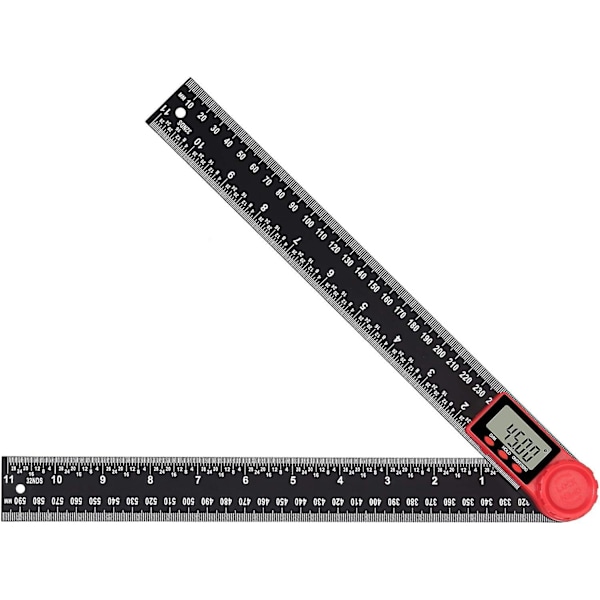 2-i-1 Digital Vinkelmätare Mäter 300mm i Längd och 0 - 360° Vinkelmätare Vinkelsystem - Stor LCD-Display