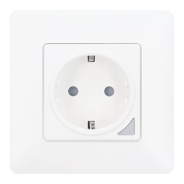 In Wall Smart Socket 2.4Ghz WiFi Telefon Fjernkontroll Stemmestyring PC Panel EU 100‑240V for Google Home