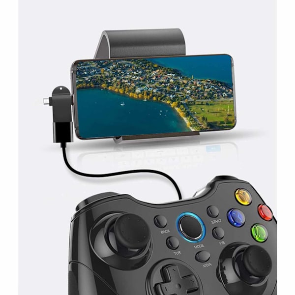 OTG-sovitin 3-in-1, tyyppi C - USB 3.0 -naaras, alumiiniseos, yleiskäyttöinen Androidille, musta, avainnauhalla