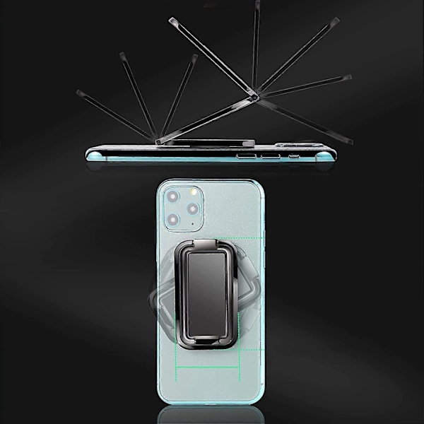 Universell Skrivbordsringhållare Magnetisk Vikbar Bil Smartphonehållare Fingerstöd 360 Rotation Självhäftande Vikbar Smartphonehållare Kompatibel med