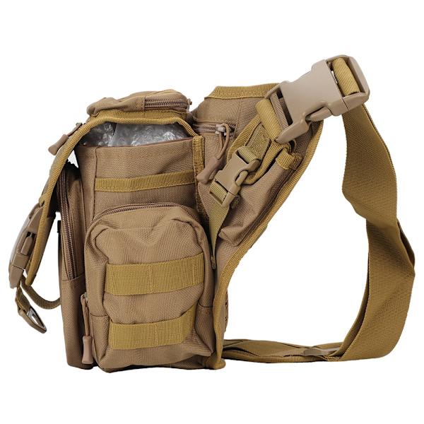 Utomhus vattentät sport Fanny Pack midjeväska påse för resecamping fiske (brun)