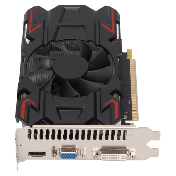 Grafikkort 700MHz Kernefrekvens Støjsvag Blæser 1G 128bit DDR5 PCB Materiale GPU Grafikkort