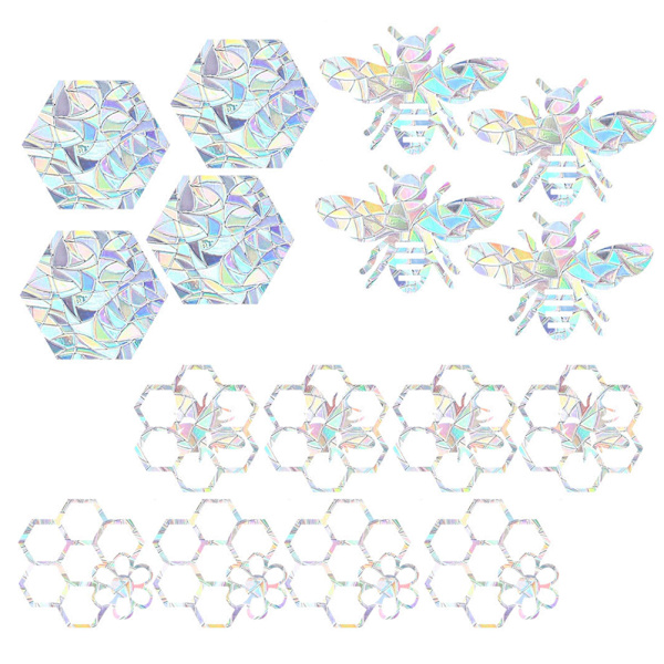 16 st Rainbow Suncatcher Window Clings Anti Collision Window Stickers Dekaler för fåglar