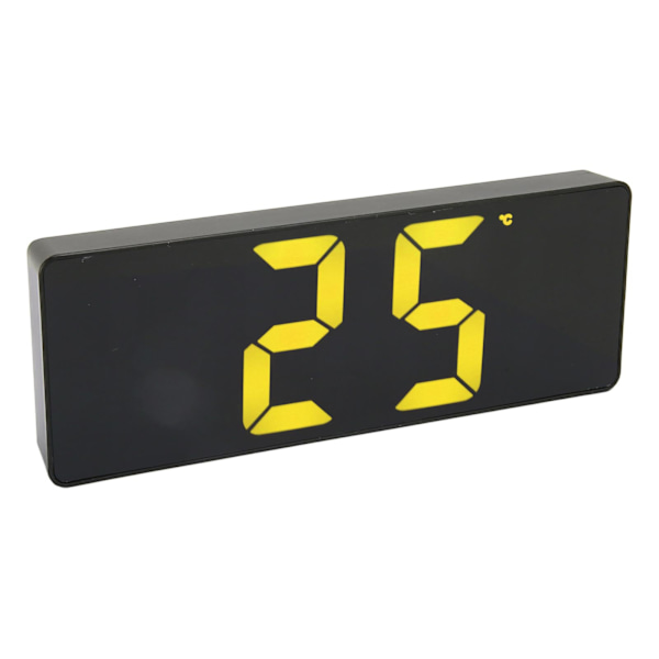 Digital väckarklocka Svart 12/24H temperaturdisplay USB eller batteridriven LED-klocka för kontorssal i sovrum