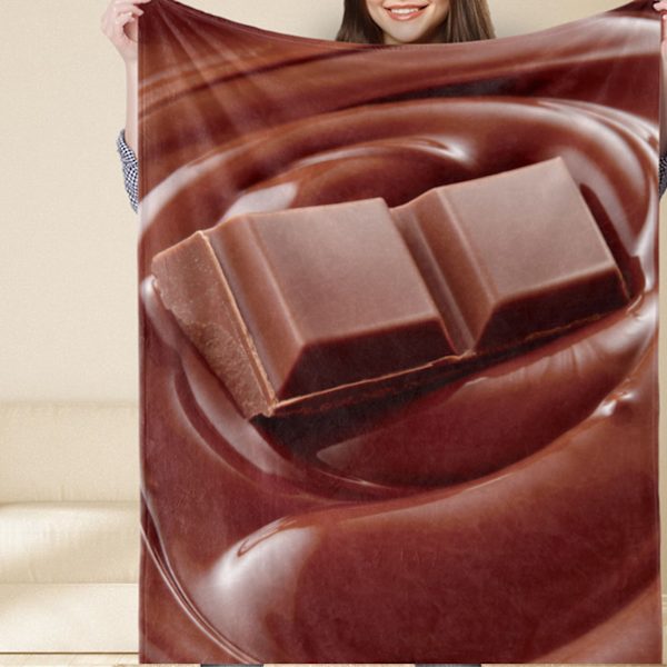 Sofa tæppe chokolademønster farvefast blødt behageligt til alle årstider hjemmekontor 100x120cm/39.4x47.2in