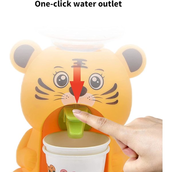 Vandpumpe Dispenser, Plastik 22.3*9.3*9.8cm Med 2 Kop Vanddispenser Til Børnelegetøj (tiger)