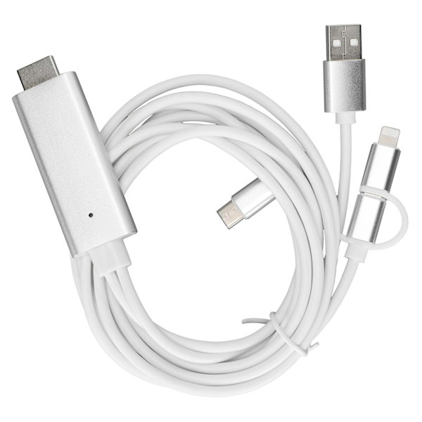 Kaapeliadapteri 3 in 1 HD-tila Laaja yhteensopivuus 1080P Ei asemaa vaadita High Definition Multimedia Interface -kaapeli 5V