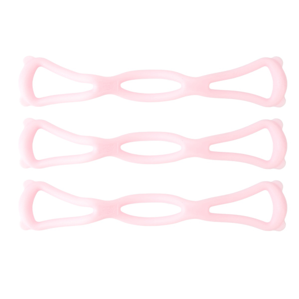 3st Figur 8 Resistance Elastiskt band Öppen axelbår Arm Rygg Träning Elastiska band Rosa