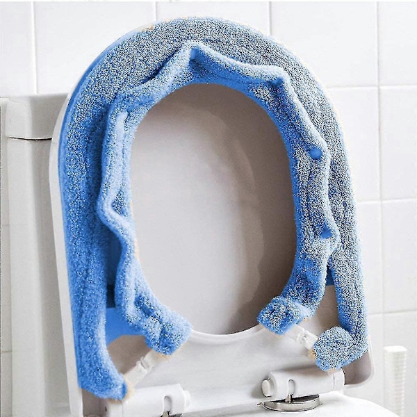 WC-istuimen päällinen, neppareilla kiinnitettävät joustavat pestävät kuitukangas WC-istuimen päälliset