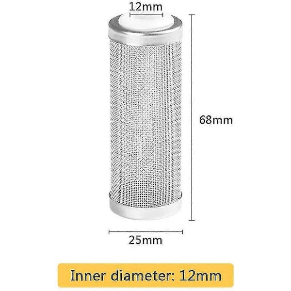 Suojaritilä suodattimelle, ruostumattomasta teräksestä valmistettu suodattimen imuputken suojus akvaarioon, kalasäiliön ritiläsuodattimen suojus, 12 mm