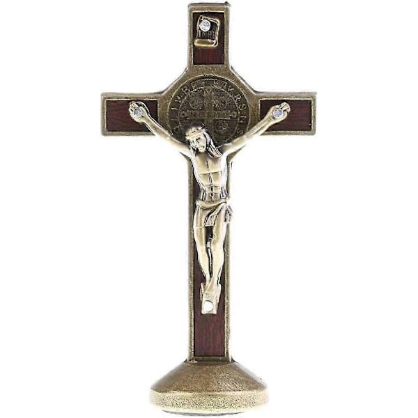 Pronssinen krusifiksipatsas Jeesus Kristus ristillä autoon, kotiin, kappeliin