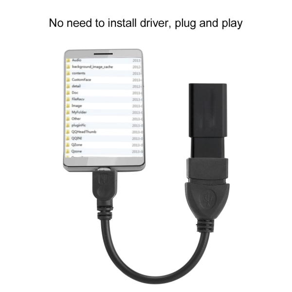 Mini Android Mobiltelefon OTG Connect Kabel Datum Adapter V8 Interface Micro USB till USB Hona