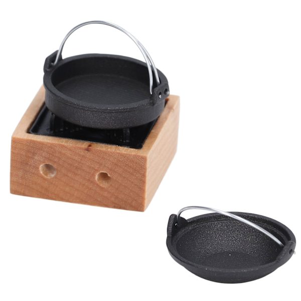 1:12 Dockhus Miniatyr Hot Pot Rack Utsökt Mini Kök Pryl Dekorativa Dockhus Kök Tillbehör