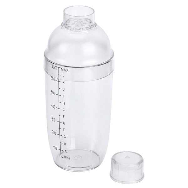 PC Cocktailshaker med skala Mælketekande Juicer Vinkop i plast til hjemmet Bar Butik 700ml