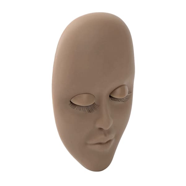 Lash Mannequin Head Eyelash Extension Practice Mannequin Makeup Mannequin Head for Beginner Dark Brown