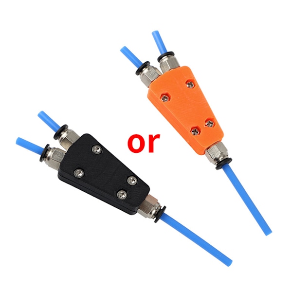 2 i 1 ut pneumatisk anslutningsmodul 3D-skrivartillbehör för Ender-3-extruder (slumpmässig färg)