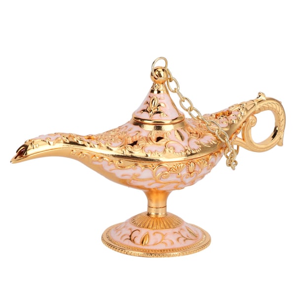 Wishing Light Craft European Vintage Tea Lamp Decoration Gift Ornament (Gold Pink)
