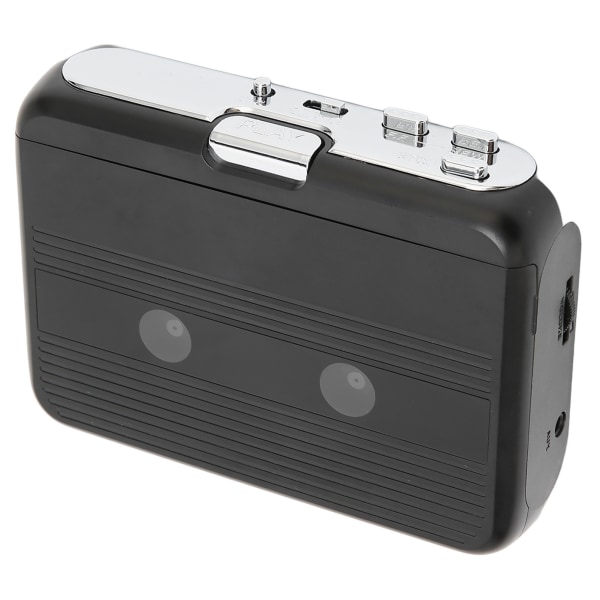 TON007B Bluetooth kassettspelare med hörlurar Auto Reverse-funktion Stereokassettspelare Svart