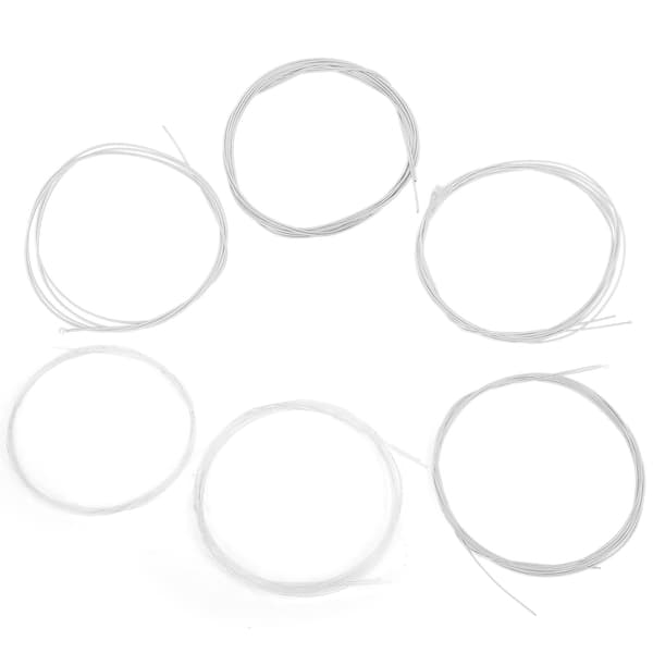 6 STK Oud Strenge Sæt 1‑G 2‑D 3‑A 4‑E 5‑B 6‑F Nylon Forsølvet Kobberlegering Erstatning