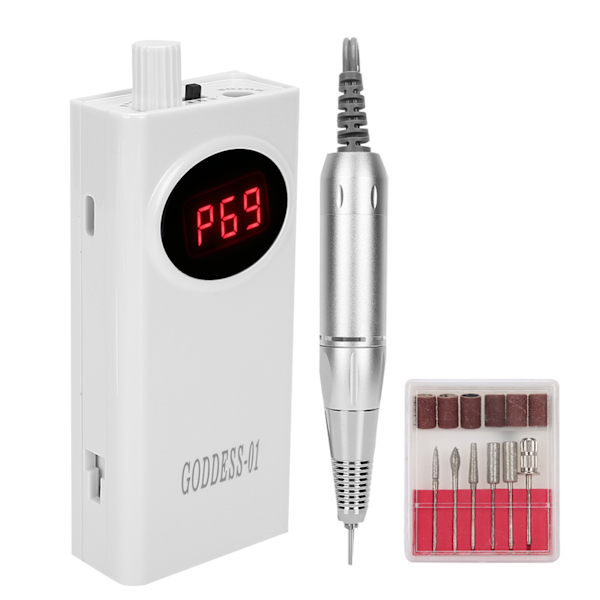 Kynsien hiomakone ja kiillotuskone, kannettava sähköinen kynsienpora, USB-ladattava manikyyrikone, EU-pistoke 110~240V