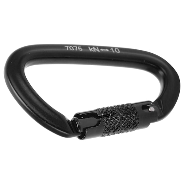 Aluminium Auto Locking Klättring Karabiner Clips Twist Lock DRing Clip Hook för Vandring (Svart Nr 8 Auto Locking Karabiner)