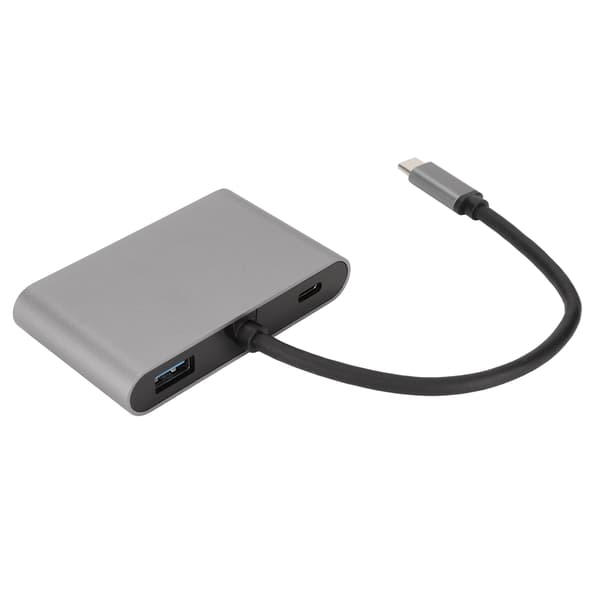 5-i-1 USB C-hub 4K stöder 3 bildskärmar 100W snabbladdning Typ C till dubbel High Definition Multimedia Interface VGA PD-hubb