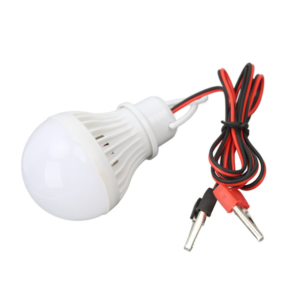 LED-campingteltlampe i plast, utendørs nødlys med krok for fotturer, fiske, 12V 5W