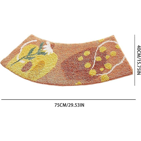 Kylpyhuoneen Matto Kulma Liukumaton Imukykyinen Pehmeä Mukava Suihku Pyöristetty Alue Konepestävä Mikrokuitu Sininen 1 40 * 75cm-Paksu