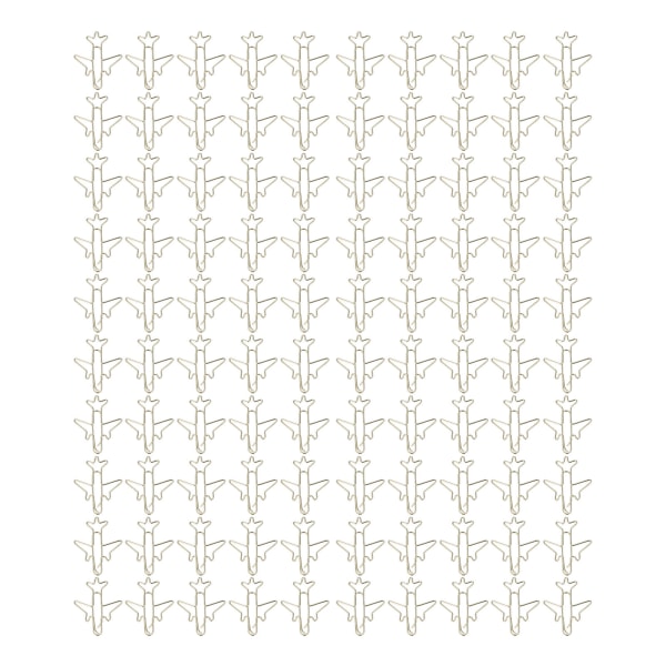 100 stk binders Gull Søt, unik form galvaniseringsprosess Lett bærbar metall binders med oppbevaringsboks Fly