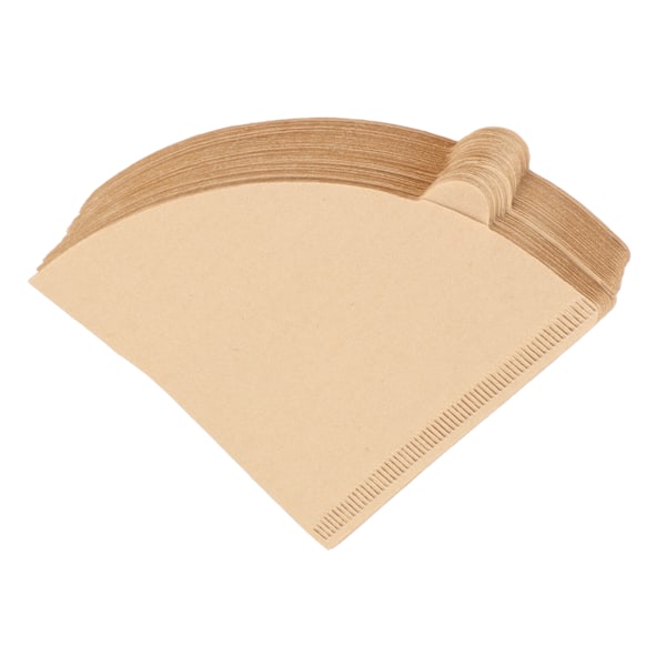 100 stk. engangs kaffefiltre i original farve, kegleformet kaffesil til hjemmet, 2-4 kopper