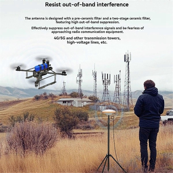 ANT-B10 Basstationsantenn RTK UFO Hög Precision GNSS Beidou