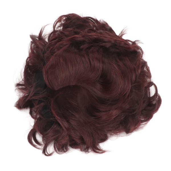 Parykk med kort krøllete hår Fasjonabel Elegant Justerbar Varmebestandig Syntetisk Myk Parykk for middelaldrende kvinner