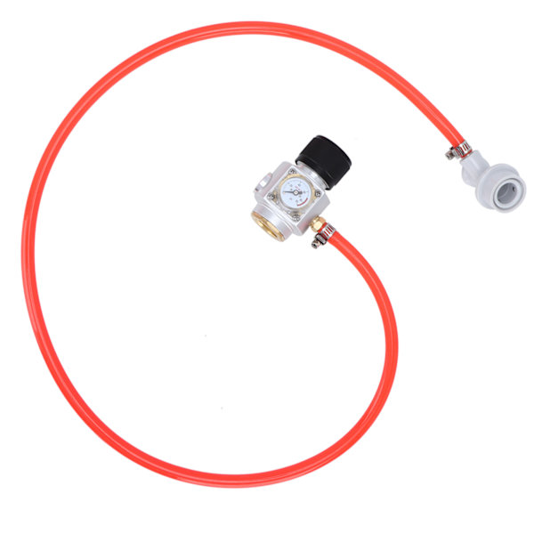 CO2 Mini Gas Regulator 5/16in Gas Line Assembly Quick Connector Tryckmätare