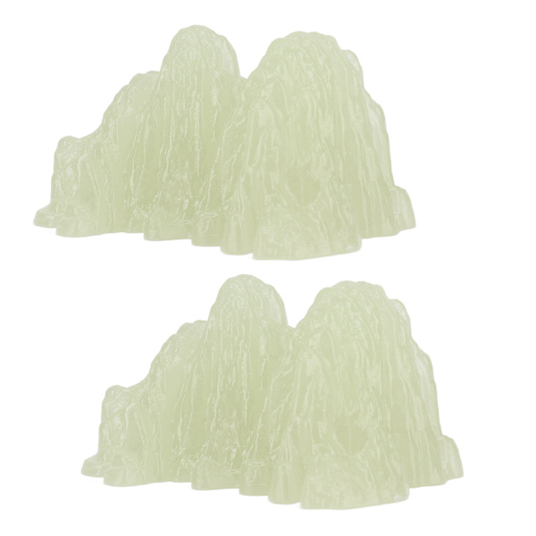2 stk. Grønn fluoritt mineral krystallprøve skrivebordssimulering superlysende dekorativ steinhage fiskebolle landskapsornament 02 stil