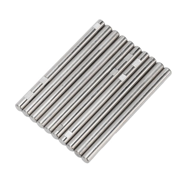 10 stk. børsteløs motoraksel i rustfritt stål 4 mm diameter motoraksel for RC-bil, fly, båt, sølv