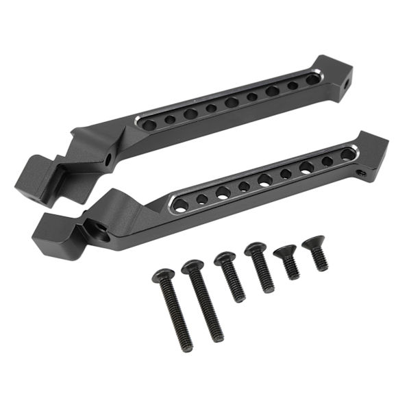 1 par RC-chassisstag i aluminiumlegering, RC-uppgraderingsdel för TRAXXAS 4WD SLEDG 1/8 RC-bil, svart