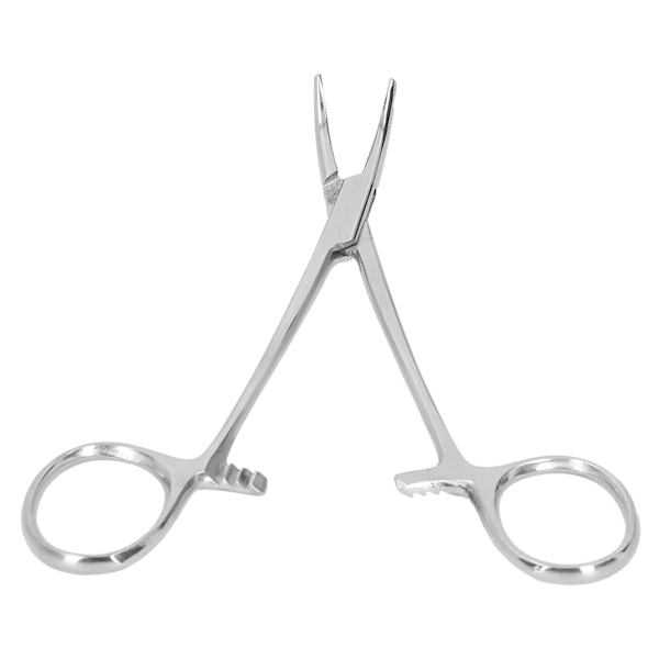 12,5 cm buet hæmostatisk pincet i rustfrit stål, hårpincet, tænger til husdyr