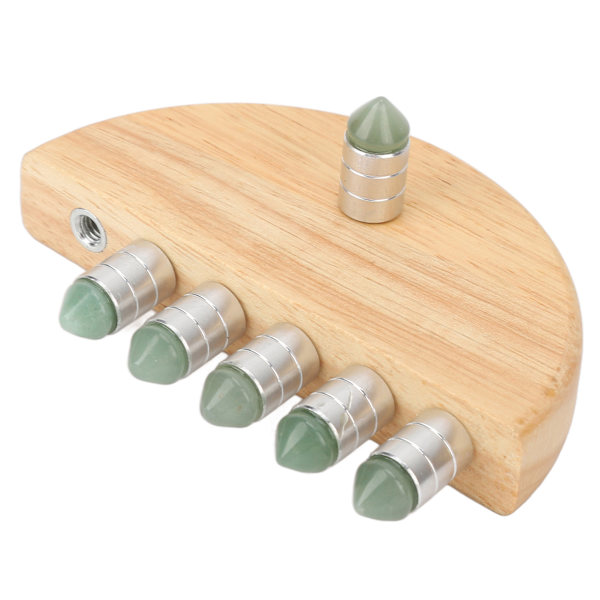 Jadestone Gua Sha Kam Halvmåne Justerbar Lengde Avtakbar Multifunksjonell Meridian Massasje Kam for hele kroppen